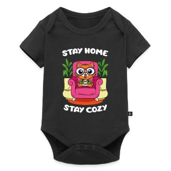 Stay Home Stay Cozy Rocking chair Granpa - Baby Premium short-sleeve bodysuit - black - Front