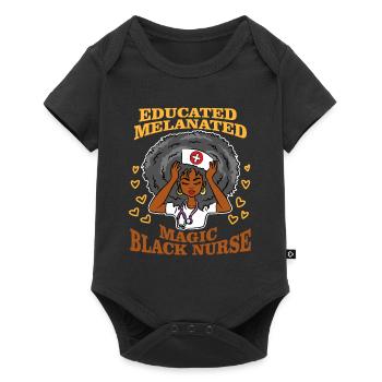 Educated Melanierte magical black - Baby Premium short-sleeve bodysuit - black - Front