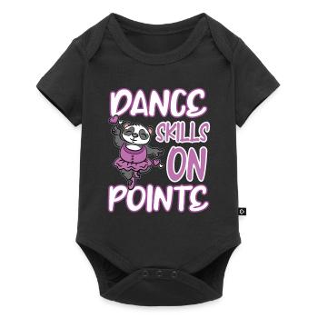 Compétence de danse sur Point Panda Ballet Dance - Body à manches courtes Premium Bébé - noir - Devant