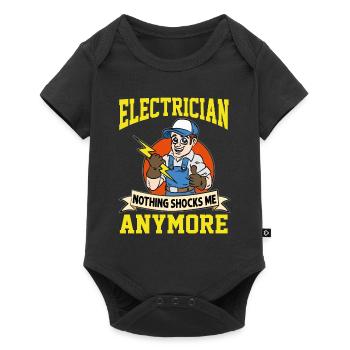Elektriker Nichts schockiert mich mehr Fun Dad - Baby Premium Kurzarmbody - Schwarz - Vorne