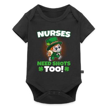 Krankenschwestern brauchen auch Schüsse St. - Baby Premium Kurzarmbody - Schwarz - Vorne