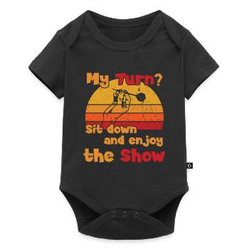 Mon tour? Asseyez-vous et profitez du spectacle - Body à manches courtes Premium Bébé - noir - Devant