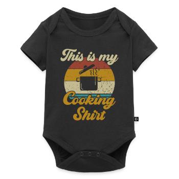 This is my Cooking Shirt / Kochen - Baby Premium short-sleeve bodysuit - black - Front