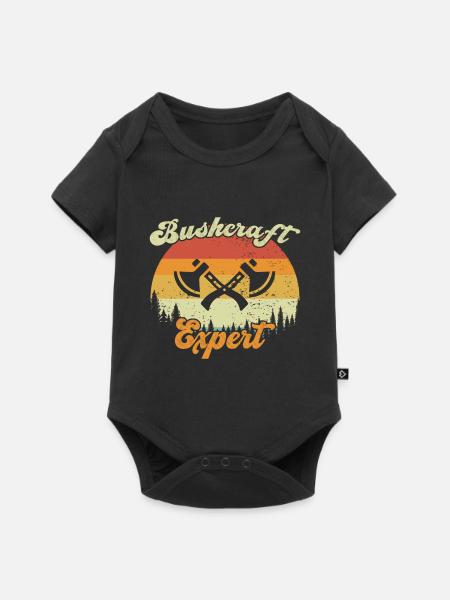 Bushcraft Expert / Bushcraft - Baby Premium Kurzarmbody - Schwarz