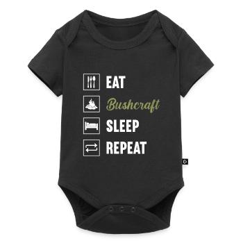 Eat Bushcraft Sleep Repeat / Bushcraft - Baby Premium short-sleeve bodysuit - black - Front