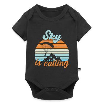 Sky is calling / Skydiving - Baby Premium short-sleeve bodysuit - black - Front