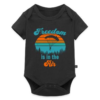 Freedom is in the Air / Skydiving - Baby Premium short-sleeve bodysuit - black - Front