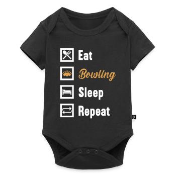 Manger Bowling Sleep Repeat / Bowling - Body à manches courtes Premium Bébé - noir - Devant