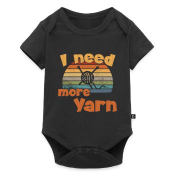 I need more Yarn / Crochet - Baby Premium short-sleeve bodysuit - black - Front