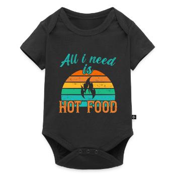 All I need is Hot Food / Scharfes Essen - Baby Premium short-sleeve bodysuit - black - Front