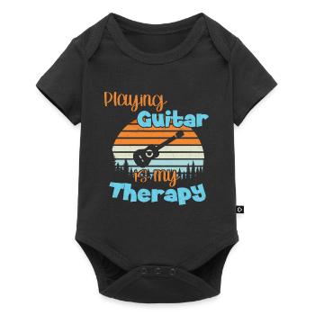 Jouer de la guitare est ma thérapie / Gitarre - Body à manches courtes Premium Bébé - noir - Devant