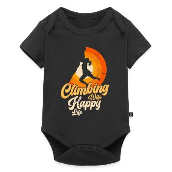 Climbing Climbing Climbers Bouldering Mountaineers - Baby Premium short-sleeve bodysuit - black - Front