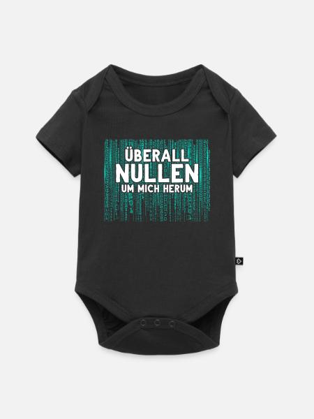 Überall Nullen Um Mich Herum Nerd Programmierer - Baby Premium Kurzarmbody - Schwarz