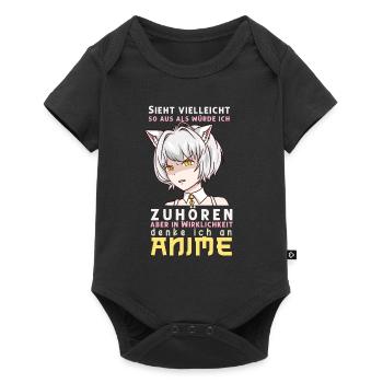Il suffit de penser à Anime I Cute Manga Girl - Body à manches courtes Premium Bébé - noir - Devant