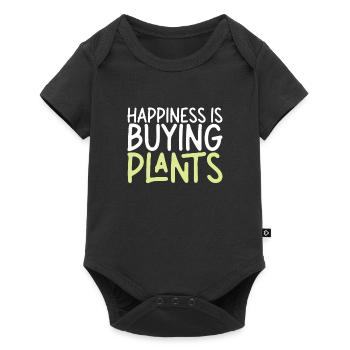 Happiness Is Buying Plants I Garden Lover - Baby Premium short-sleeve bodysuit - black - Front