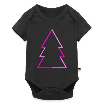 Pink Xmas Christmas Tree Minimalism Christmas Tree - Baby Premium short-sleeve bodysuit - black - Front