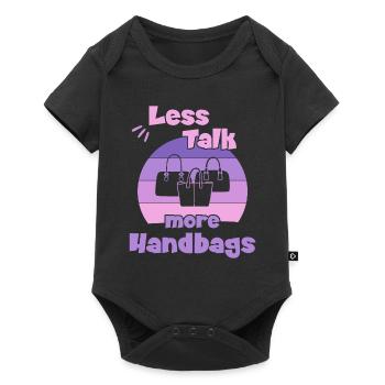 Less Talk More Handbags / Shopping Handbag - Baby Premium short-sleeve bodysuit - black - Front
