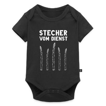 Chefstecher Spargelstecher Spargelernte Bauer - Baby Premium Kurzarmbody - Schwarz - Vorne