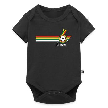 Maillot de fan de football ghanéen Des Black Stars Ghanaian - Body à manches courtes Premium Bébé - noir - Devant