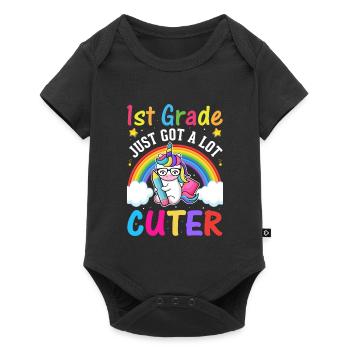 Bonjour Première année Rainbow Girls Boys Équipe d’enseignants - Body à manches courtes Premium Bébé - noir - Devant