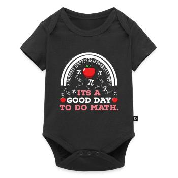 La rentrée scolaire c’est une bonne journée pour faire des cours de mathématiques - Body à manches courtes Premium Bébé - noir - Devant