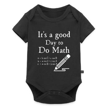 La rentrée scolaire c’est une bonne journée pour faire des cours de mathématiques - Body à manches courtes Premium Bébé - noir - Devant