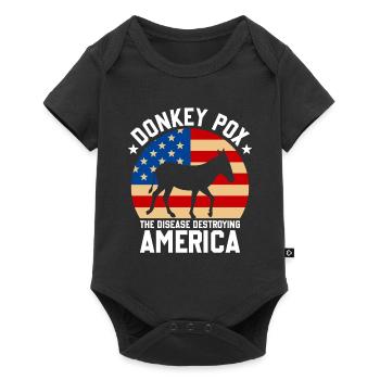 Donkey Pox The Disease Destroying America Funny - Baby Premium short-sleeve bodysuit - black - Front