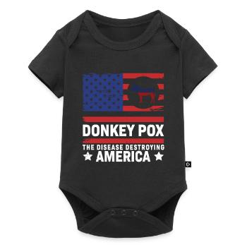 Donkey Pox The Disease Destroying America Funny - Baby Premium short-sleeve bodysuit - black - Front