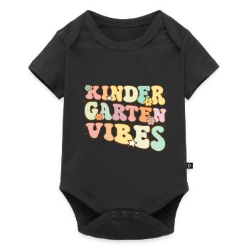Groovy Hello Kindergarten Vibes Retro Teacher - Baby Premium short-sleeve bodysuit - black - Front