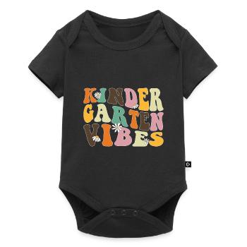 Groovy Hello Kindergarten Vibes Retro Teacher - Baby Premium short-sleeve bodysuit - black - Front