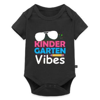 Groovy Hello Kindergarten Vibes Retro Teacher - Baby Premium short-sleeve bodysuit - black - Front