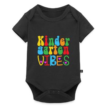 Groovy Hello Kindergarten Vibes Retro Teacher - Baby Premium short-sleeve bodysuit - black - Front