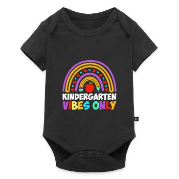 Groovy Hello Kindergarten Vibes Retro Teacher - Baby Premium short-sleeve bodysuit - black - Front