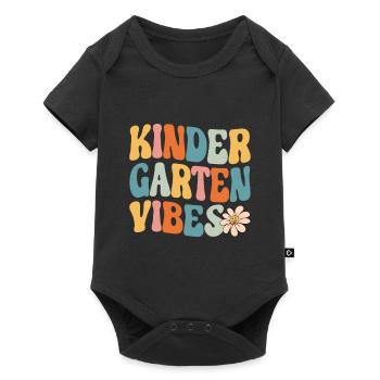 Groovy Hello Kindergarten Vibes Retro Teacher - Baby Premium short-sleeve bodysuit - black - Front