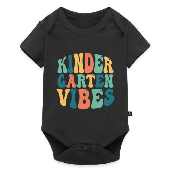 Groovy Hello Kindergarten Vibes Retro Teacher - Baby Premium short-sleeve bodysuit - black - Front