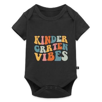Groovy Hello Kindergarten Vibes Retro Teacher - Baby Premium short-sleeve bodysuit - black - Front