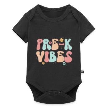 Pre-K Vibes Retro Teacher Retour à l’école - Body à manches courtes Premium Bébé - noir - Devant