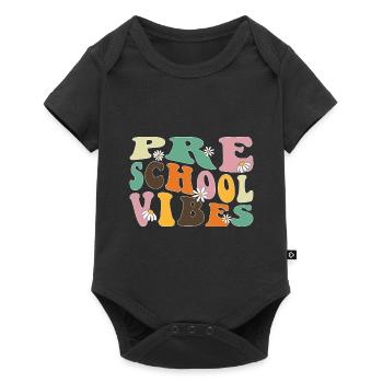 Preschool Vibes Cute Retro Back to School, Boys, - Baby Premium short-sleeve bodysuit - black - Front