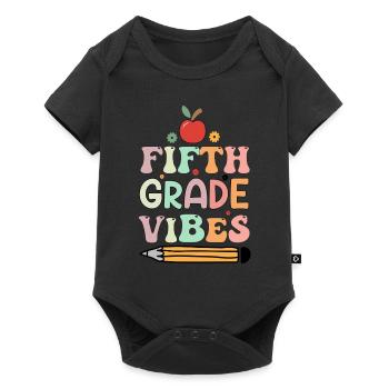 Fifth Grade Vibes - 5th Grade Team Retro 1st Day - Baby Premium short-sleeve bodysuit - black - Front