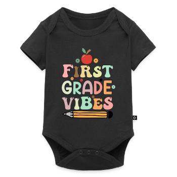 Back To School First Grade Vibes Student Teacher - Baby Premium short-sleeve bodysuit - black - Front