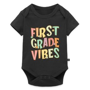 Back To School First Grade Vibes Student Teacher - Baby Premium short-sleeve bodysuit - black - Front