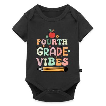 Fourth Grade Vibes - 4th Grade Team Retro 1st Day - Baby Premium short-sleeve bodysuit - black - Front