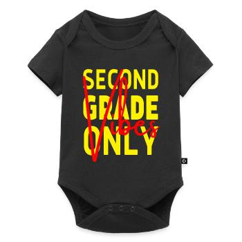 Back To School Second Grade Vibes Retro Teacher - Baby Premium short-sleeve bodysuit - black - Front