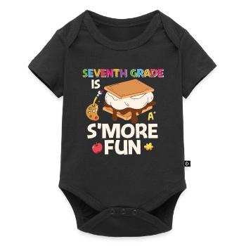 7th Grade Is S’More Fun Retro Groovy Women Happy - Body à manches courtes Premium Bébé - noir - Devant