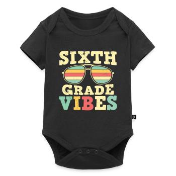 6th Sixth Grade Vibes Back to School For Teacher - Baby Premium short-sleeve bodysuit - black - Front