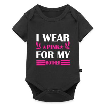 BRUSTKREBSBEWUSSTSEIN ICH TRAGE PINK FÜR MEINE MUTTER - Baby Premium Kurzarmbody - Schwarz - Vorne