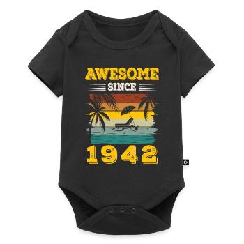 Awesome Since 1942 Vintage Birthday gift - Baby Premium short-sleeve bodysuit - black - Front