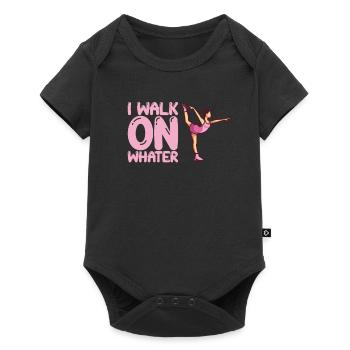 I Walk On Water Funny Figure Skater - Baby Premium short-sleeve bodysuit - black - Front