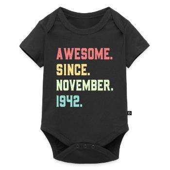 Awesome Since November 1942 - Baby Premium short-sleeve bodysuit - black - Front