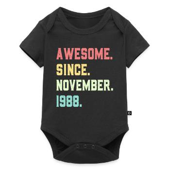 Génial depuis novembre 1988 - Body à manches courtes Premium Bébé - noir - Devant